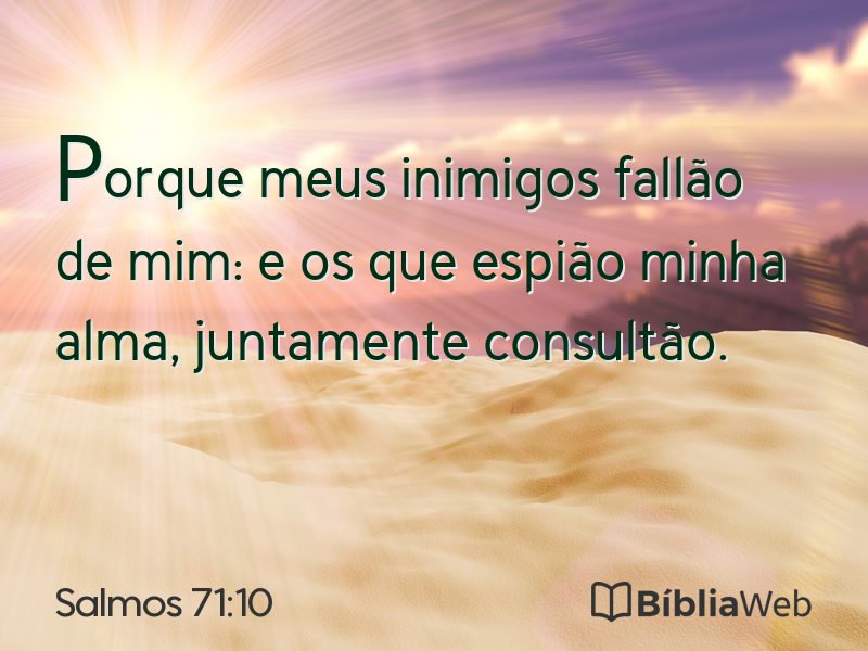Salmos 71:10 em imagem para compartilhar