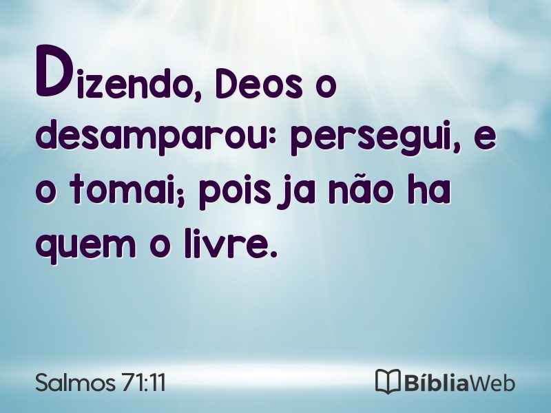 Salmos 71:11 em imagem para compartilhar