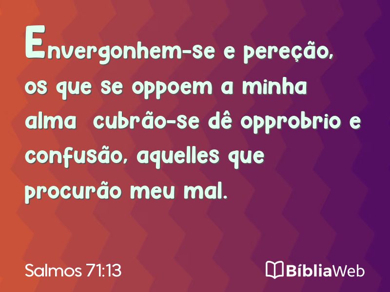 Salmos 71:13 em imagem para compartilhar