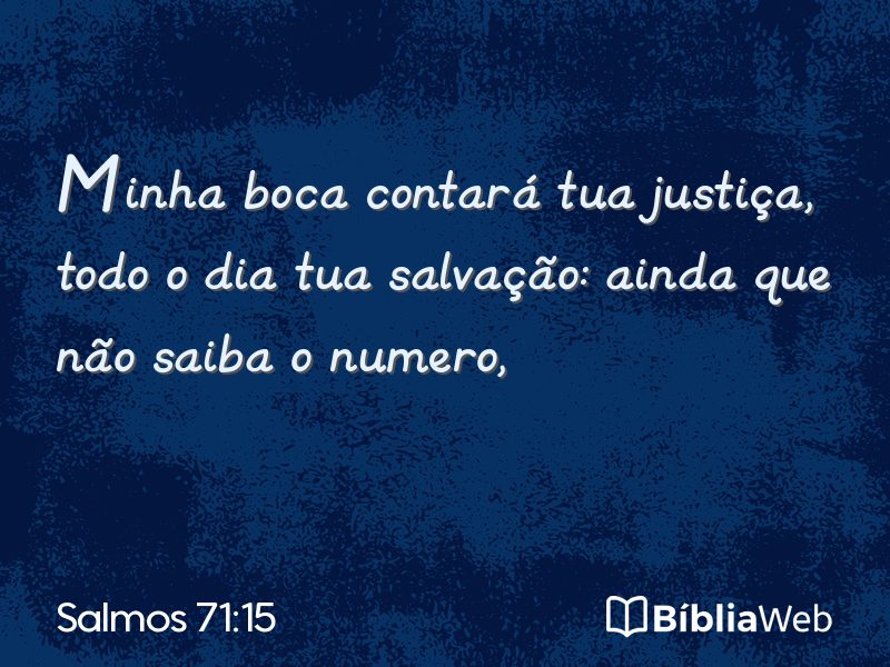 Salmos 71:15 em imagem para compartilhar