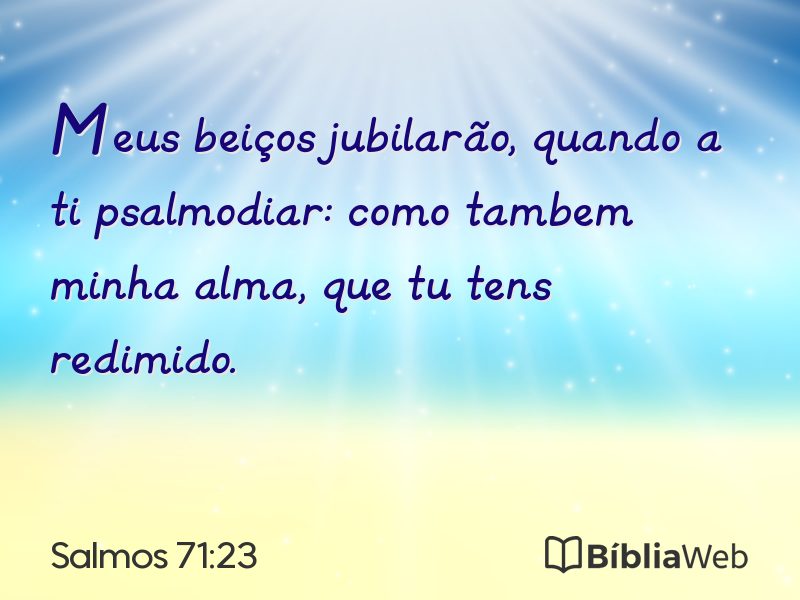 Salmos 71:23 em imagem para compartilhar