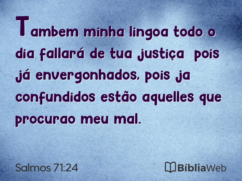Salmos 71:24 em imagem para compartilhar