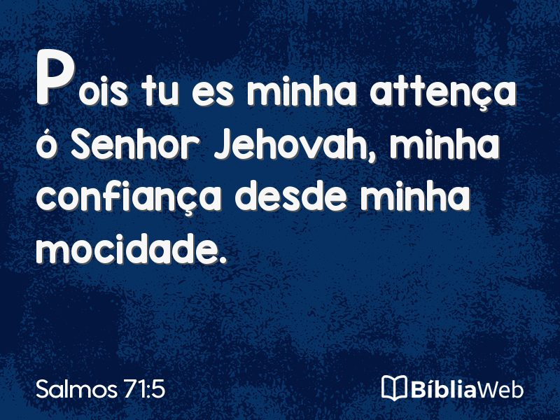Salmos 71:5 em imagem para compartilhar