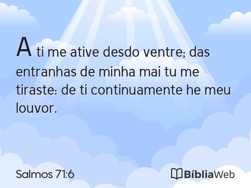 Salmos 71:6 em imagem para compartilhar