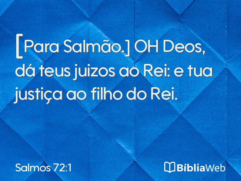 Salmos 72:1 em imagem para compartilhar