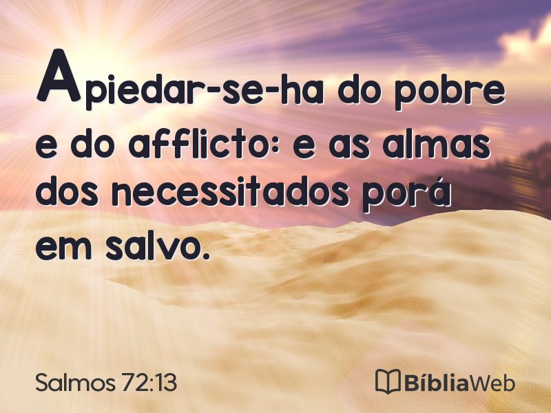Salmos 72:13 em imagem para compartilhar