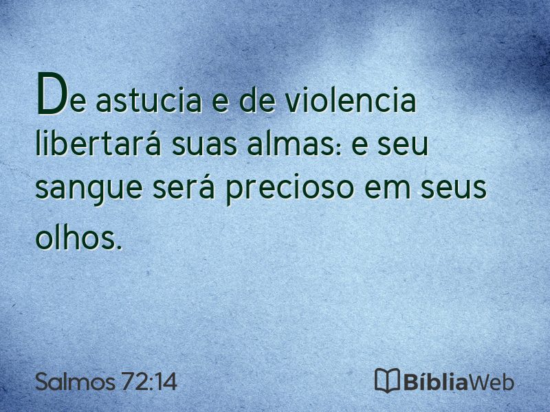 Salmos 72:14 em imagem para compartilhar
