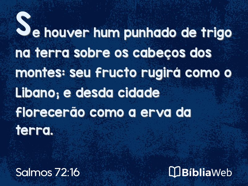 Salmos 72:16 em imagem para compartilhar