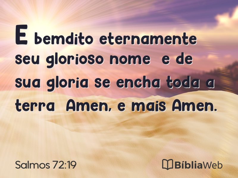 Salmos 72:19 em imagem para compartilhar