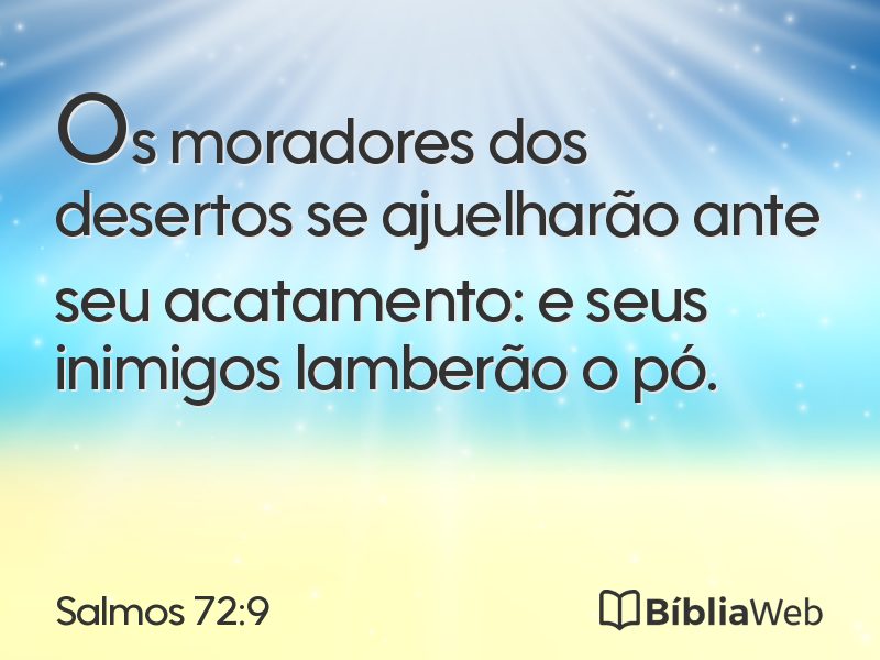 Salmos 72:9 em imagem para compartilhar