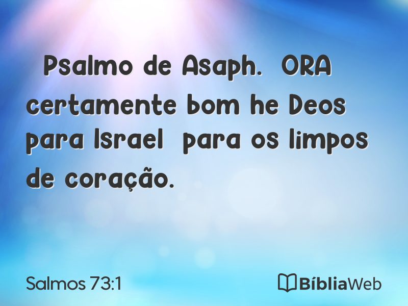 Salmos 73:1 em imagem para compartilhar