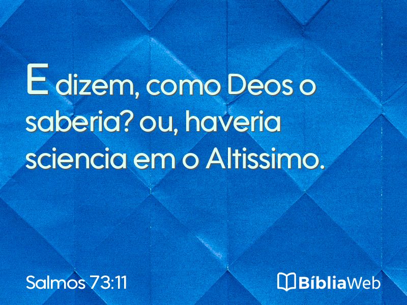 Salmos 73:11 em imagem para compartilhar