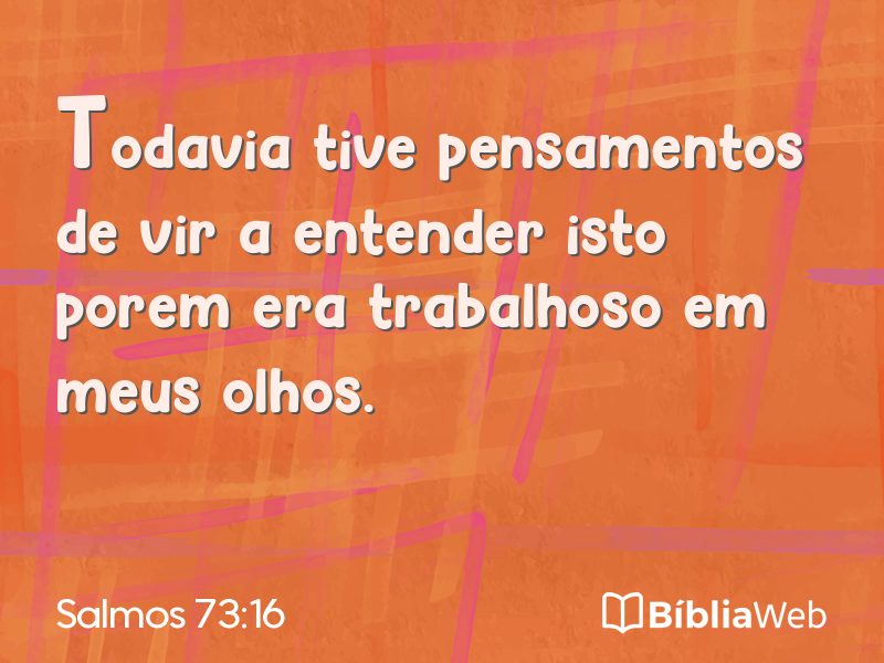 Salmos 73:16 em imagem para compartilhar