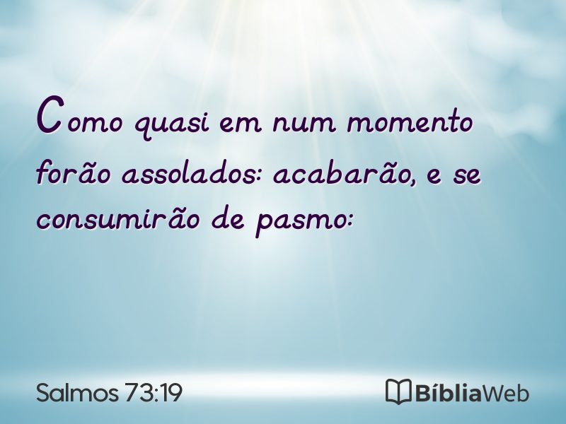 Salmos 73:19 em imagem para compartilhar