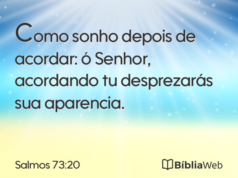 Salmos 73:20 em imagem para compartilhar