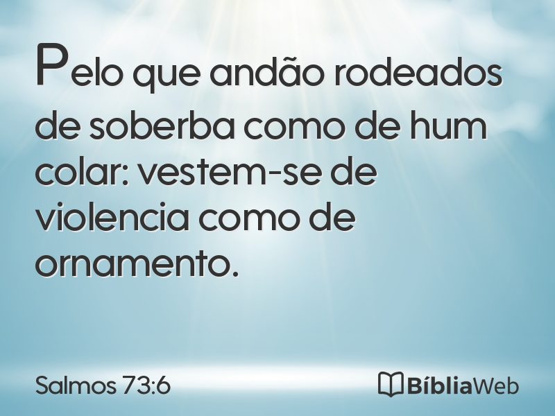 Salmos 73:6 em imagem para compartilhar
