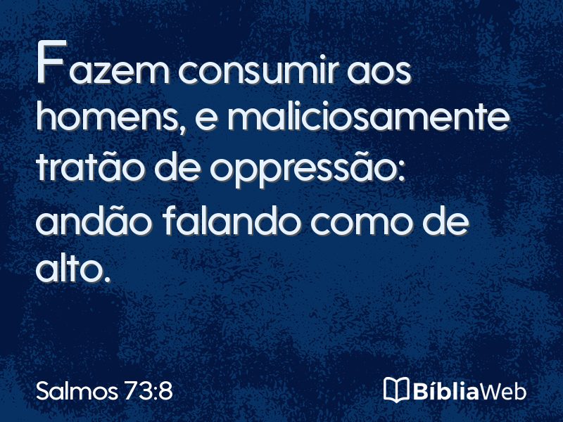 Salmos 73:8 em imagem para compartilhar