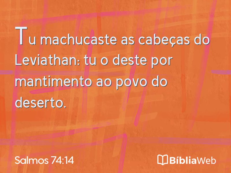 Salmos 74:14 em imagem para compartilhar