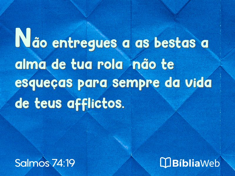 Salmos 74:19 em imagem para compartilhar