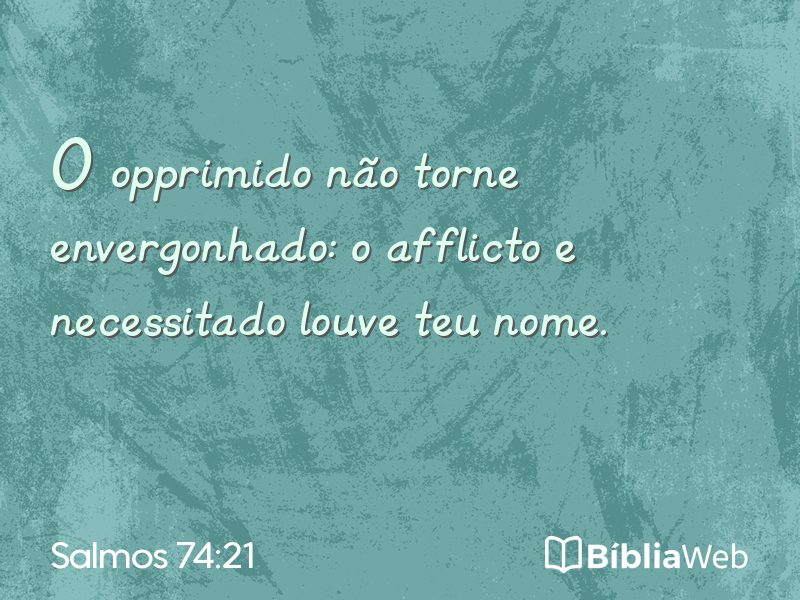 Salmos 74:21 em imagem para compartilhar