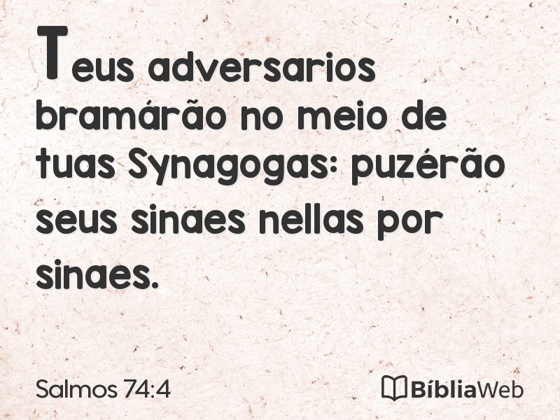 Salmos 74:4 em imagem para compartilhar