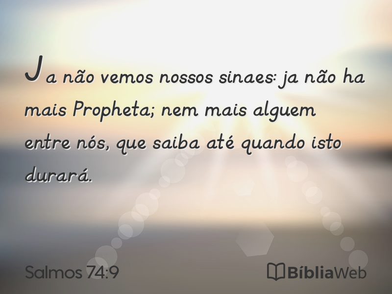 Salmos 74:9 em imagem para compartilhar