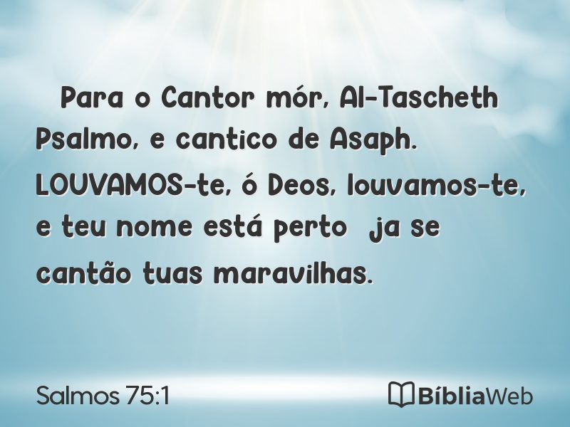 Salmos 75:1 em imagem para compartilhar