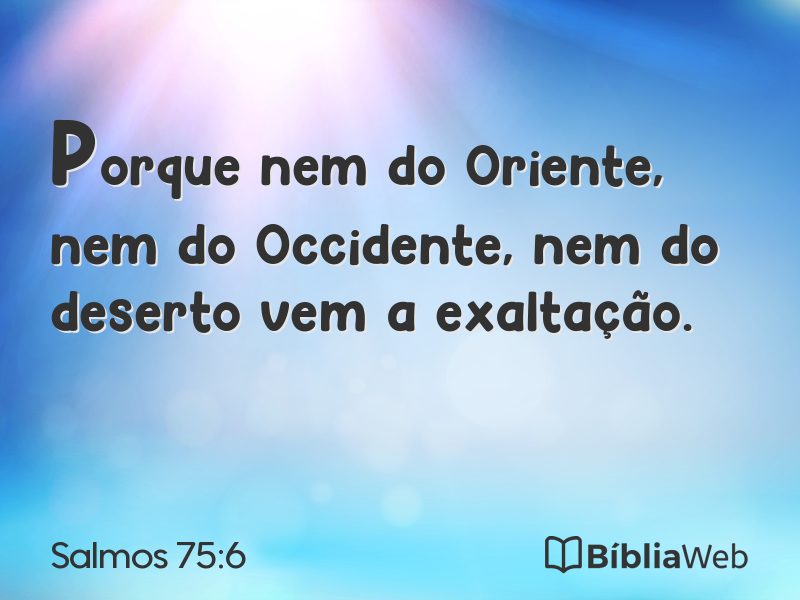 Salmos 75:6 em imagem para compartilhar
