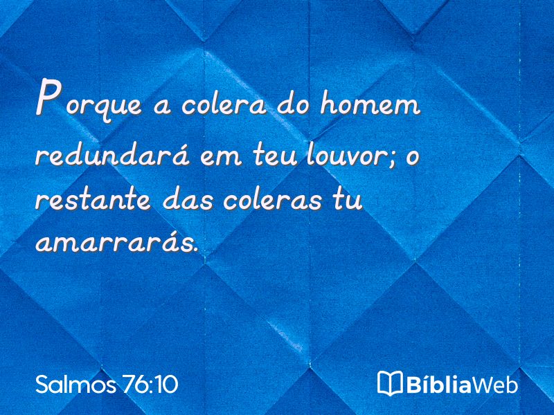 Salmos 76:10 em imagem para compartilhar