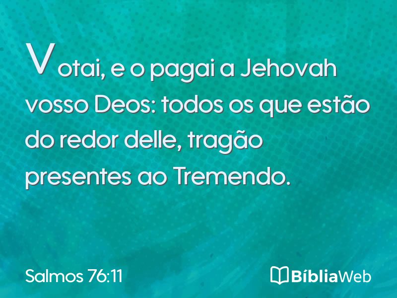 Salmos 76:11 em imagem para compartilhar