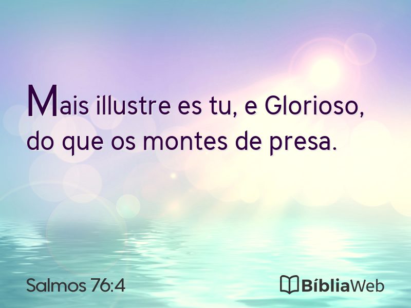 Salmos 76:4 em imagem para compartilhar