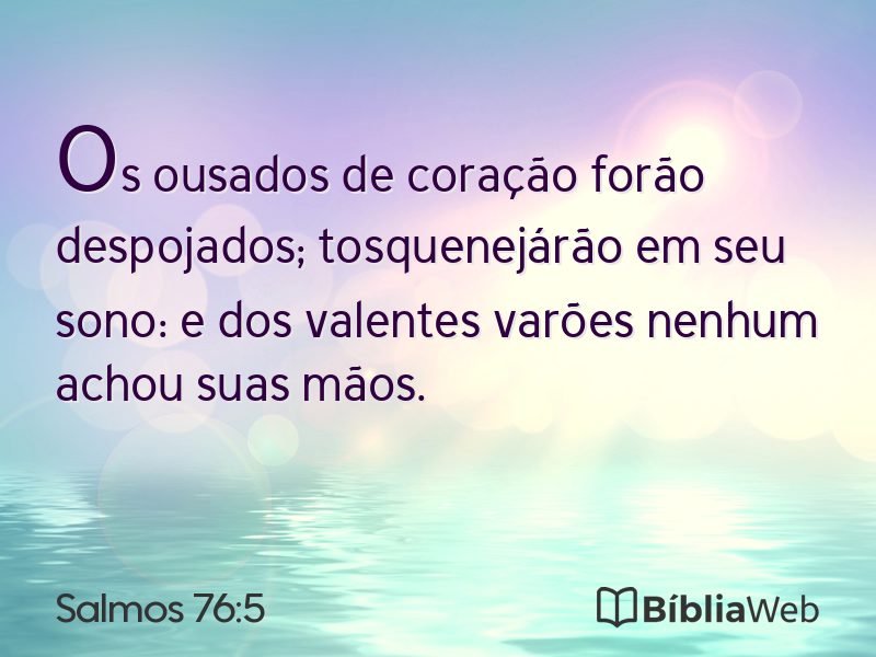 Salmos 76:5 em imagem para compartilhar