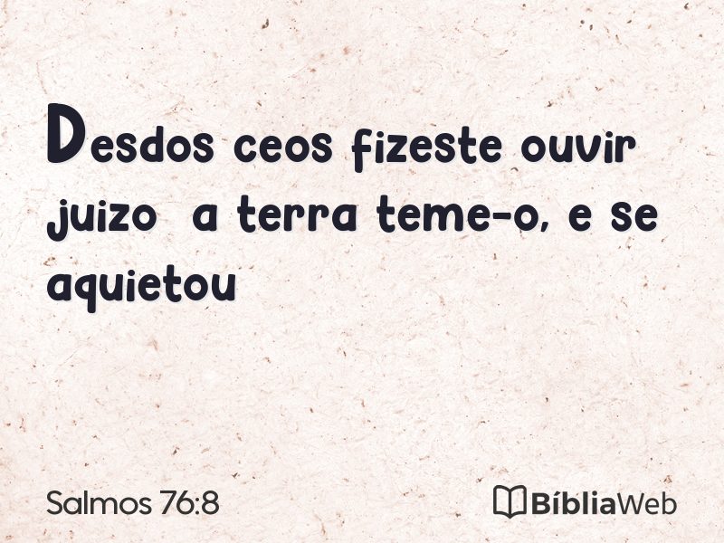 Salmos 76:8 em imagem para compartilhar