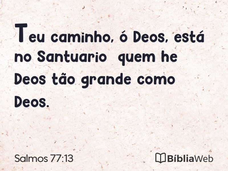 Salmos 77:13 em imagem para compartilhar