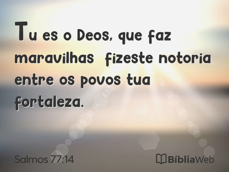 Salmos 77:14 em imagem para compartilhar