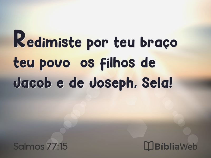 Salmos 77:15 em imagem para compartilhar