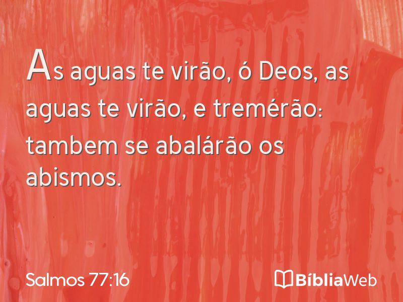 Salmos 77:16 em imagem para compartilhar