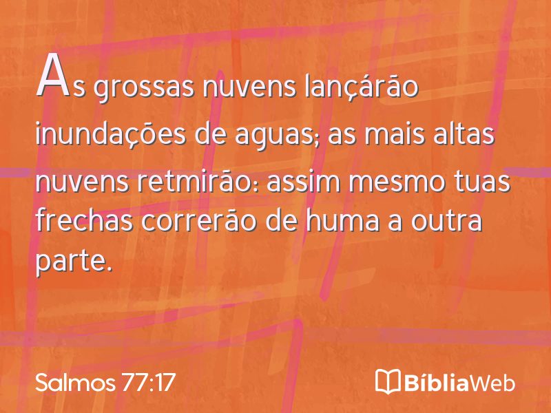 Salmos 77:17 em imagem para compartilhar
