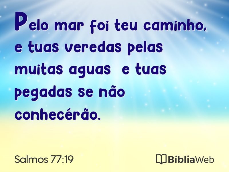 Salmos 77:19 em imagem para compartilhar