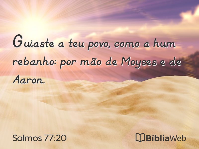 Salmos 77:20 em imagem para compartilhar