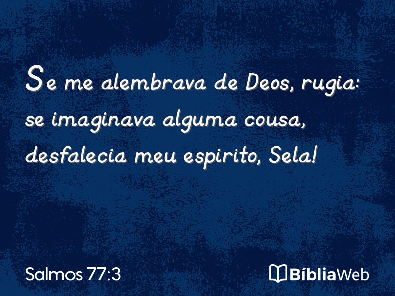 Salmos 77:3 em imagem para compartilhar