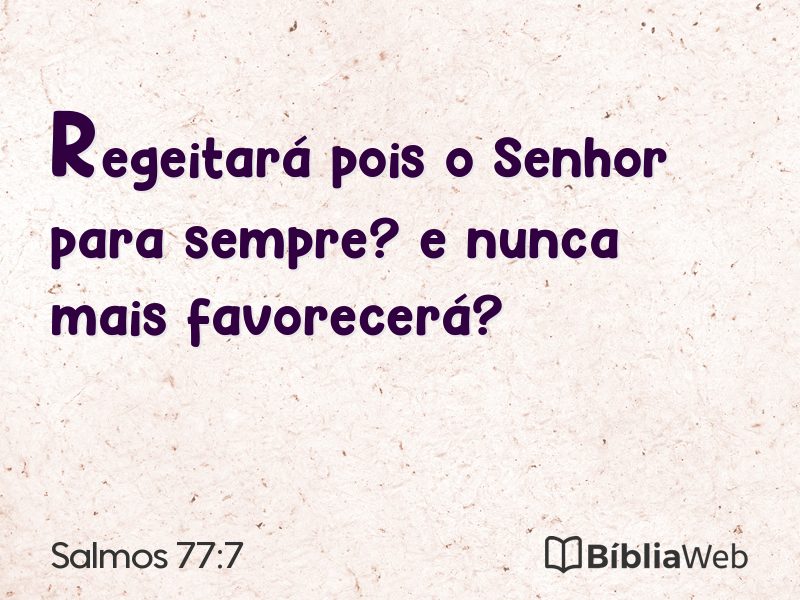 Salmos 77:7 em imagem para compartilhar