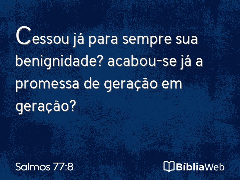 Salmos 77:8 em imagem para compartilhar