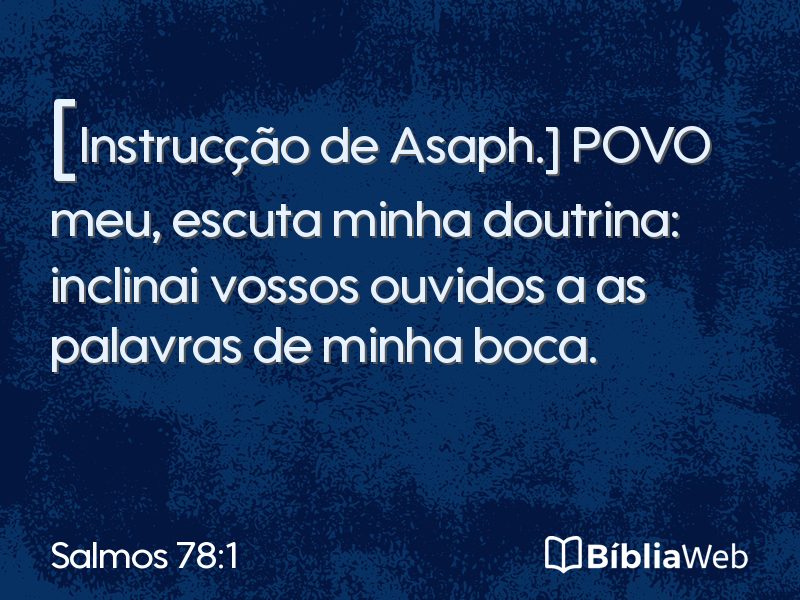 Salmos 78:1 em imagem para compartilhar
