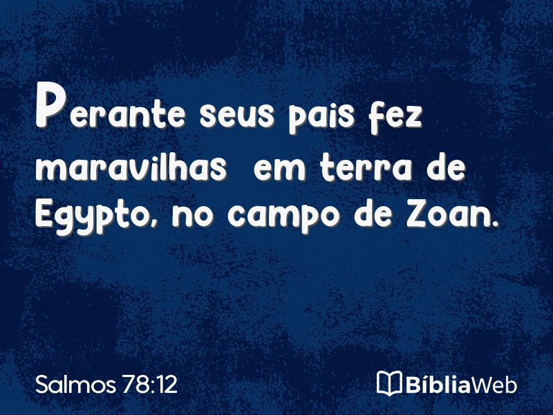 Salmos 78:12 em imagem para compartilhar