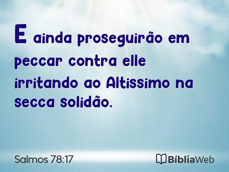Salmos 78:17 em imagem para compartilhar