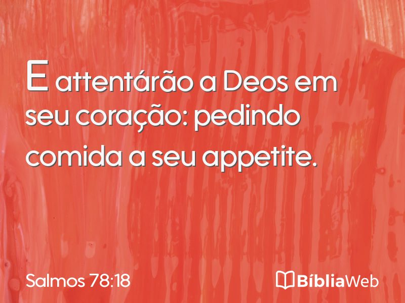 Salmos 78:18 em imagem para compartilhar