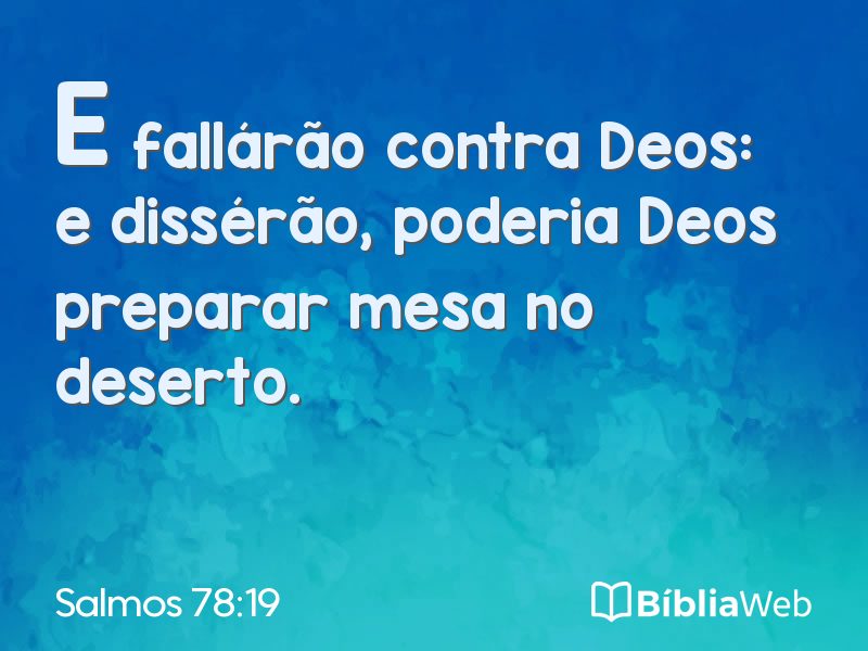 Salmos 78:19 em imagem para compartilhar