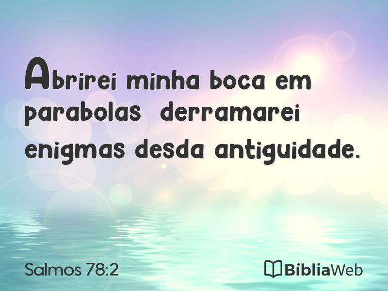 Salmos 78:2 em imagem para compartilhar