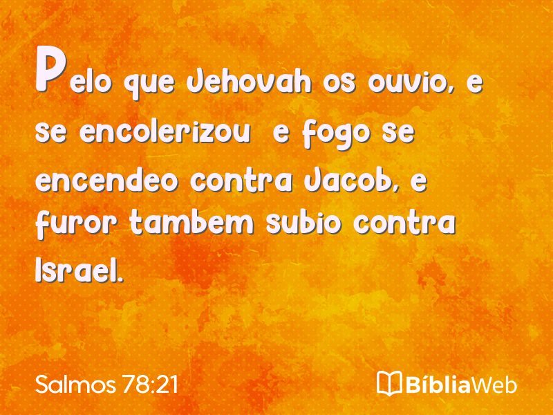 Salmos 78:21 em imagem para compartilhar